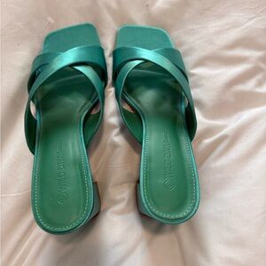 Wild Diva Teal Strappy Sandals